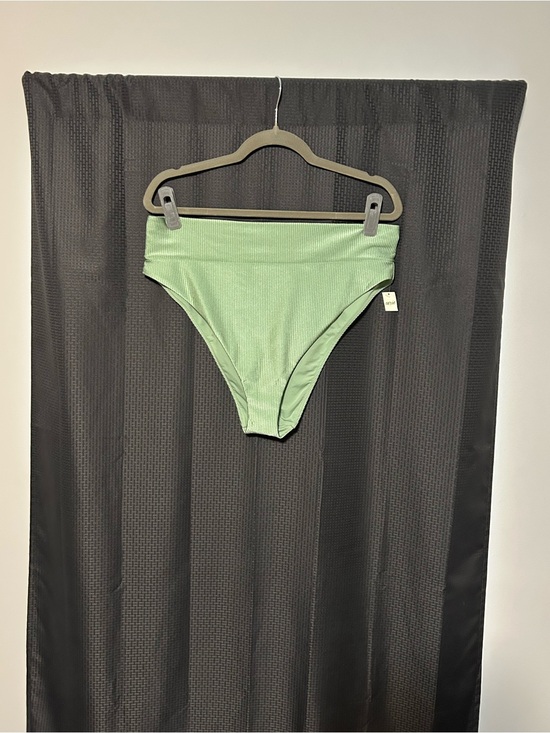 aerie Other - NEW Aerie High Waist Cheeky Green Metallic Bikini Bottoms Women’s Size XXL